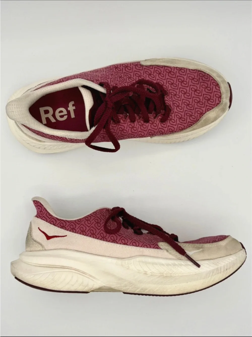 Hoka x Reformation Mach 6 LS Sneaker in Syrah / Savvy Red Printed Classic Size 8